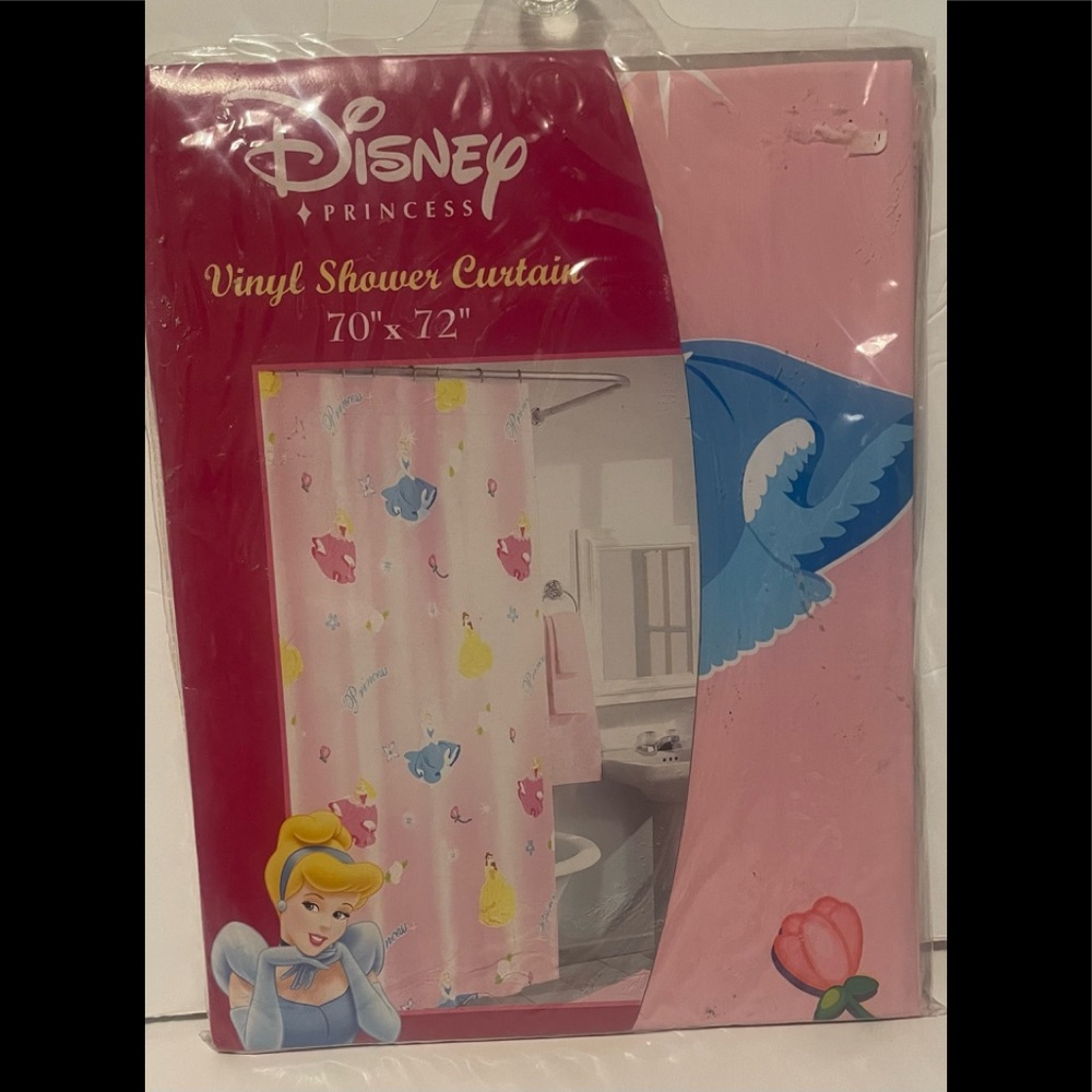 Disney Princess Vinyl Shower Curtain 70" X 72" New